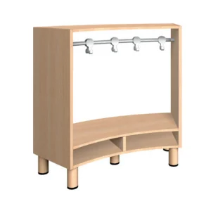 GA0232002.jpgv1734708775 Penderie Atolli courbe à 10 places avec cintres, banc et casier 110x41x100h cm