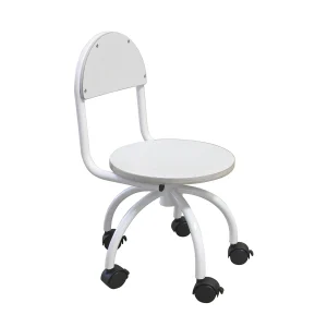 GA0244600.jpgv1734454086 Tabouret d'éducateur sur roulettes avec dossier bas 37,5x38,5x32/62h cm