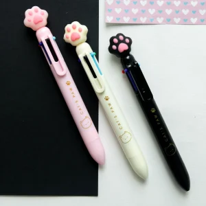 Stylo Kawaii 6 couleurs - Patte de Chat