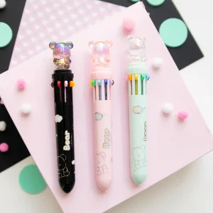 Stylo Kawaii 10 couleurs - Ours