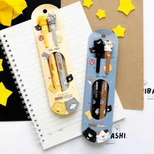 Stylo Gel Kawaii BFF - Duo de Chats