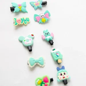 Pinces à cheveux Papillons, Lapins & Bonbons, 10 pièces