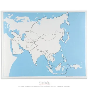 Carte de contrôle muette de l'Asie