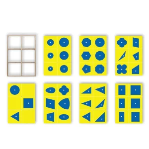 Formes du cabinet de géométrie : bleu et jaune