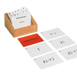 Kasten mit Aufgabenkarten für das Bruchrechnen 2