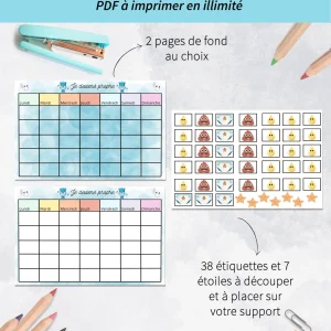 Tableau de propreté à imprimer