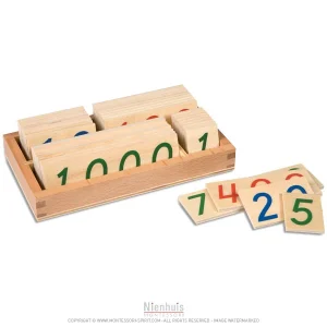 Petite boite des symboles de 1 à 9000 en bois