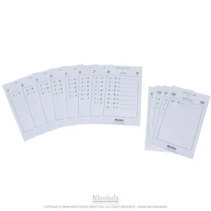 Tables de soustractions